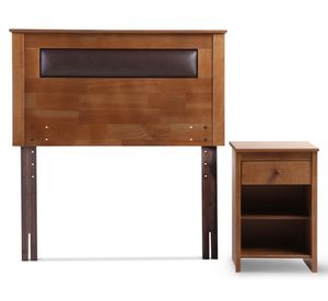 Respaldo 1.5 plazas + velador Ferrara Rosen.