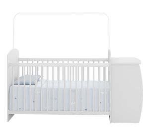 Cuna + cómoda 3 cajones gris Kidscool.