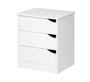 Velador 3 cajones Compaq blanco Be Design.