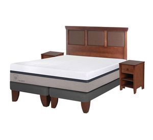Cama europea 2 plazas Balance base dividida + set New Torino caramelo Cic