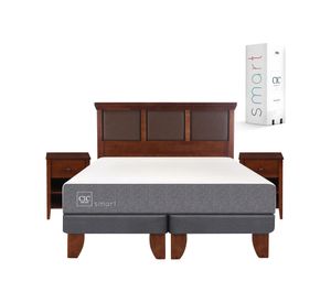 Cama europea 2 plazas Smart base dividida + set New Torino caramelo Cic