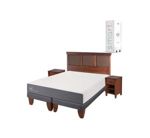 Cama europea 2 plazas Smart base dividida + set New Torino caramelo Cic