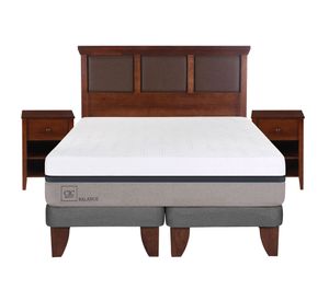 Cama europea king Balance + set New Torino caramelo Cic