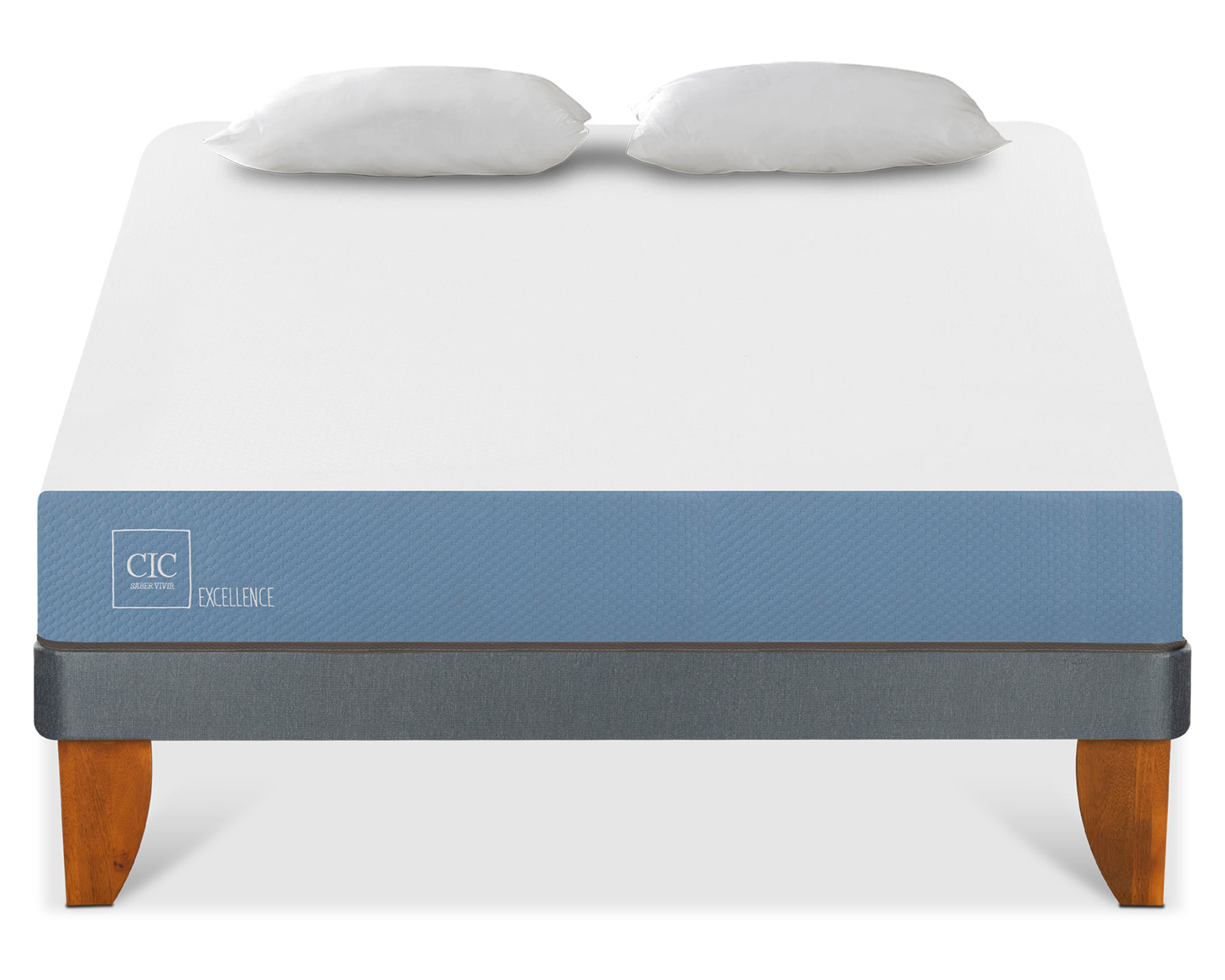CIC Cama europea full Excellence + almohadas