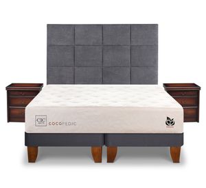 Cama europea base dividida 2 plazas Cocopedic + Set Tamesis Cic.