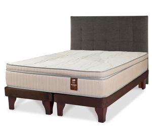 Cama europea King Máximo Cobre + Respaldo Design grafito Flex