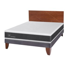 Cama europea 2 plazas Ortopedic + respaldo New Villarrica Cic