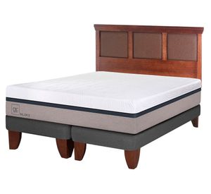 Cama europea 2 plazas Balance base dividida + respaldo New Torino caramelo Cic