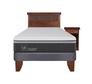 Cama europea 1.5 plazas Ortopedic advance + set New Dublin caramelo Cic