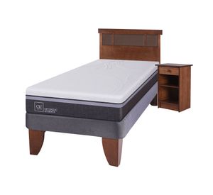 Cama europea 1.5 plazas Ortopedic advance + set New Dublin caramelo Cic