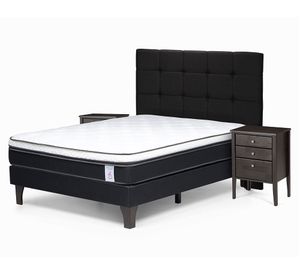 Cama europea 2 plazas New Style 6 + set Issey grafito