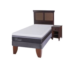 Cama europea 1.5 plazas Ortopedic advance + set New Torino chocolate Cic