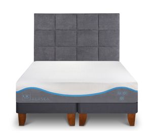 Cama europea king Alaska dividida + respaldo Támesis Cic