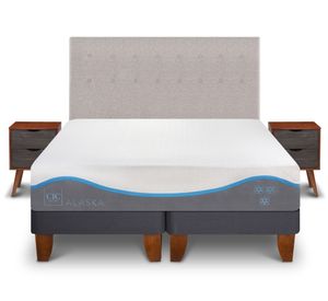 Cama europea king Alaska dividida + set Tigris/Niger Cic