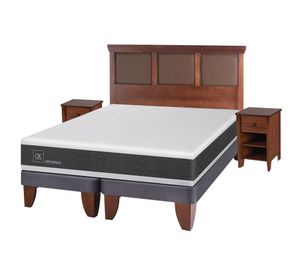 Cama europea 2 plazas Ortopedic base dividida + set New Torino caramelo Cic