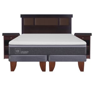 Cama europea 2 plazas Ortopedic advance base dividida + set New Dublin chocolate Cic