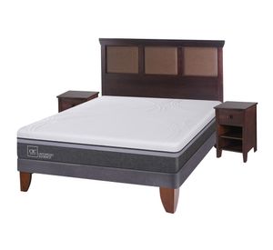 Cama europea 2 plazas Ortopedic advance + set New Torino chocolate Cic