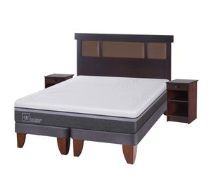 Cama europea 2 plazas Ortopedic advance base dividida + set New Dublin chocolate Cic
