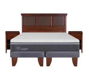 Cama europea king Ortopedic advance + set New Torino caramelo Cic