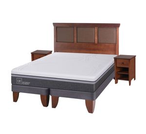 Cama europea king Ortopedic advance + set New Torino caramelo Cic