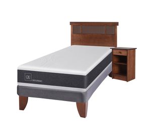 Cama europea 1.5 plazas Ortopedic + set New Dublin caramelo Cic