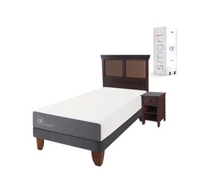 Cama europea 1.5 plazas Smart + set New Torino chocolate Cic