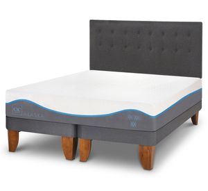 Cama europea king Alaska dividida + respaldo Eufrates Cic