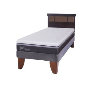 Cama europea 1.5 plazas Ortopedic advance + respaldo New Dublin chocolate Cic