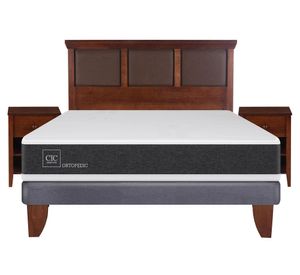 Cama europea 2 plazas Ortopedic + set New Torino caramelo Cic