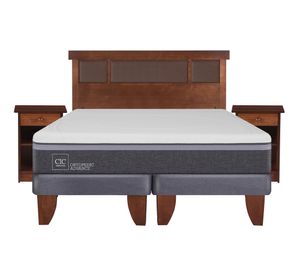 Cama europea 2 plazas Ortopedic advance base dividida + set New Dublin caramelo Cic