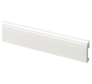 Guardapolvo Curves 80 mm x 2.4 m blanco mate