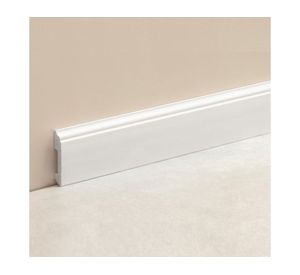 Guardapolvo Curves 80 mm x 2.4 m blanco mate