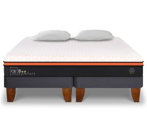 Cama europea 2 plazas Bee Comfort base dividida + 2 almohadas Cic