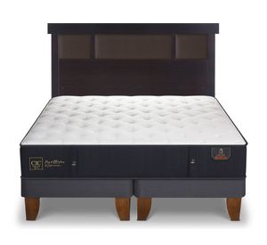 Cama europea 2 plazas Premium base dividida + respaldo New Dublin chocolate Cic