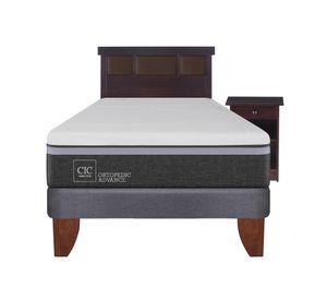 Cama europea 1.5 plazas Ortopedic advance + set New Dublin chocolate Cic