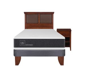 Cama europea 1.5 plazas Ortopedic + set New Torino caramelo Cic