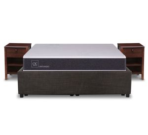 Space Box 2 plazas Ortopedic + velador Torino chocolate Cic