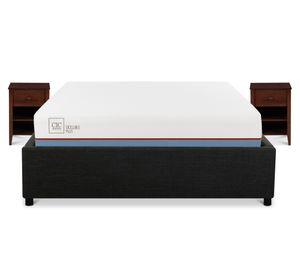 Cama Space Box 2 plazas Excellence Plus + veladores Torino chocolate