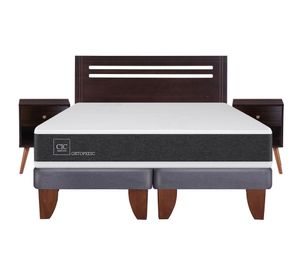 Cama europea 2 plazas Ortopedic base dividida + set New Múnich Cic