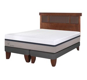 Cama europea 2 plazas Balance base dividida + respaldo New Dublin caramelo Cic
