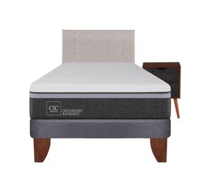 Cama europea 1,5 plazas Ortopedic Advance + set Tigris caramelo/gris Cic