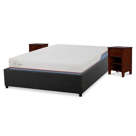 Cama Space Box 2 plazas Excellence Plus + veladores Torino chocolate