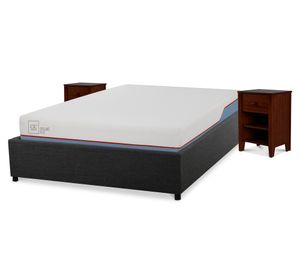Cama Space Box 2 plazas Excellence Plus + veladores Torino chocolate