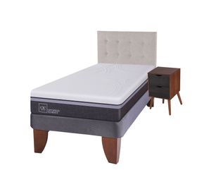 Cama europea 1,5 plazas Ortopedic Advance + set Tigris caramelo/gris Cic