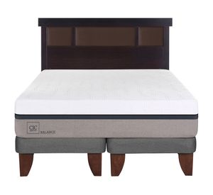 Cama europea 2 plazas Balance base dividida + respaldo New Dublin chocolate Cic