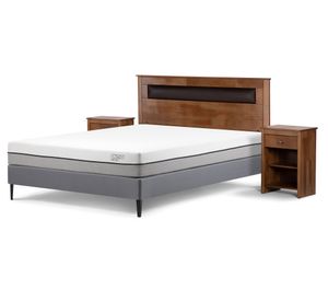 Cama Europea 2 plazas Pratta patas + set Ferrara Rosen
