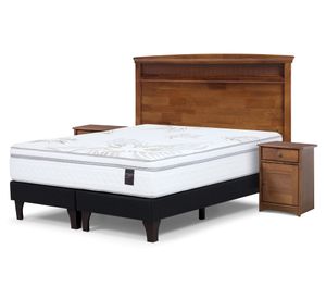 Cama Europea King Art 4 base divivida patas + set Veneto Rosen