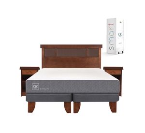 Cama europea 2 plazas Smart base dividida + set New Dublin caramelo Cic