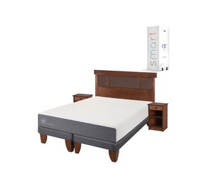Cama europea 2 plazas Smart base dividida + set New Dublin caramelo Cic