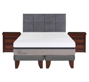 Cama europea king New Balance + set Tamesis marrón/grafito Cic